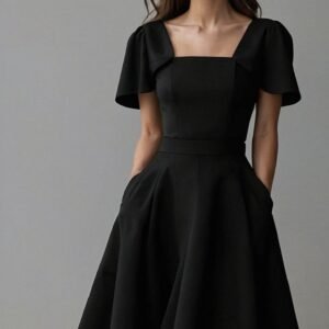 Classic Black Fit & Flare Dress