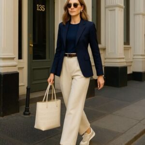 Navy & Cream Business Casual Look