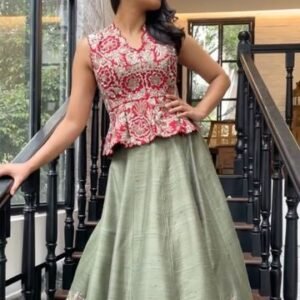 Peach Blossom Peplum Ensemble