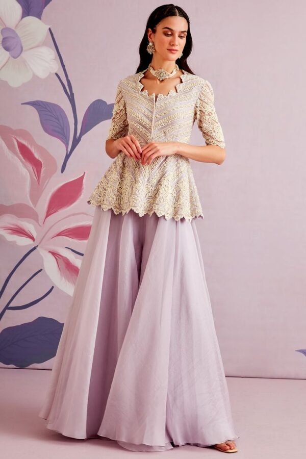 Lilac Elegance Peplum Set