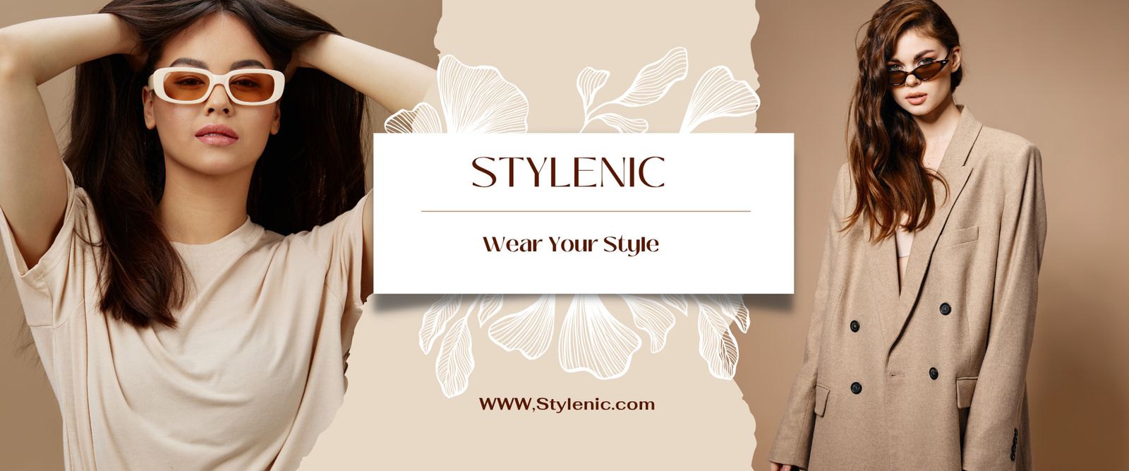 Beige Aesthetic Exclusive Fashion Wear Collection Clothing Banner (1920 x 800 px)
